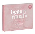Load image into Gallery viewer, Beauty Ritual - Luxury Waffle Wash Set 3pc - Dusty Pink
