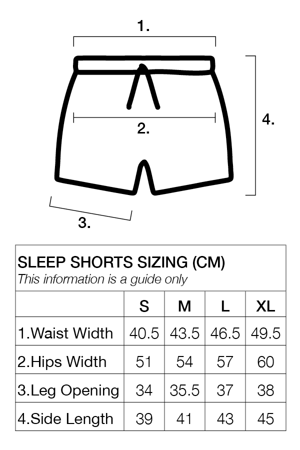 Sleep Shorts - Hibiscus
