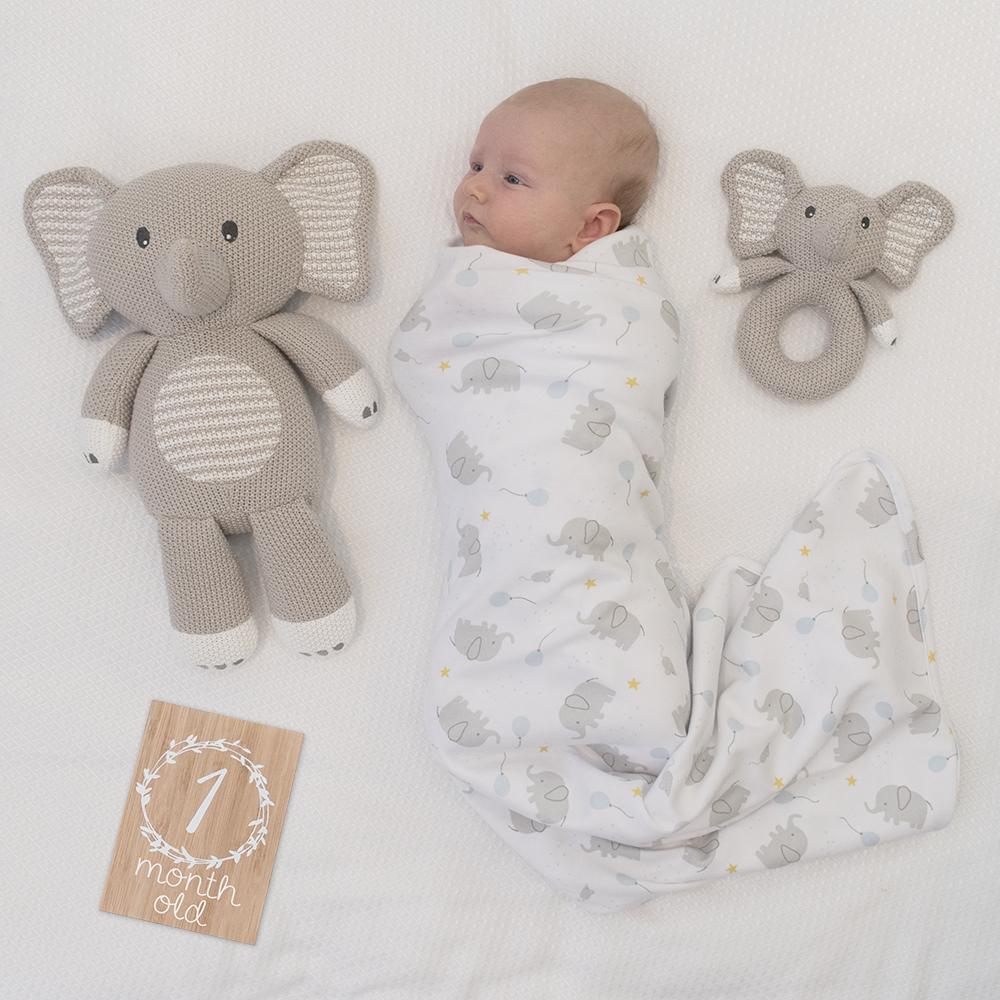 Mason the Elephant Knitted Toy