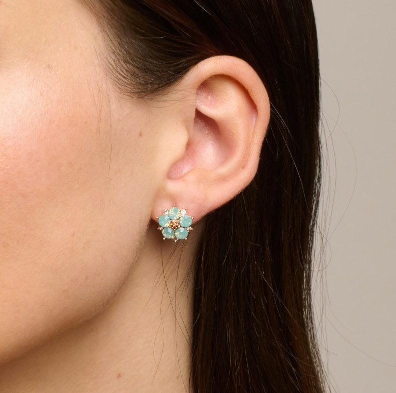 Cluster Flower Studs - Pacific Opal