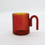 Load image into Gallery viewer, Sage &amp; Cooper - Archer Ribbed Glass Cup - Amber/Amber

