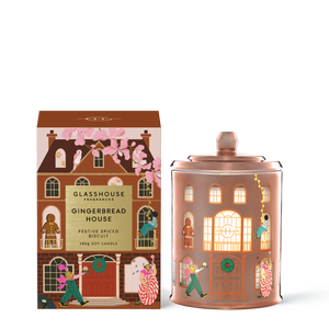 Glasshouse Fragrances 380g Soy Candle - GINGERBREAD HOUSE