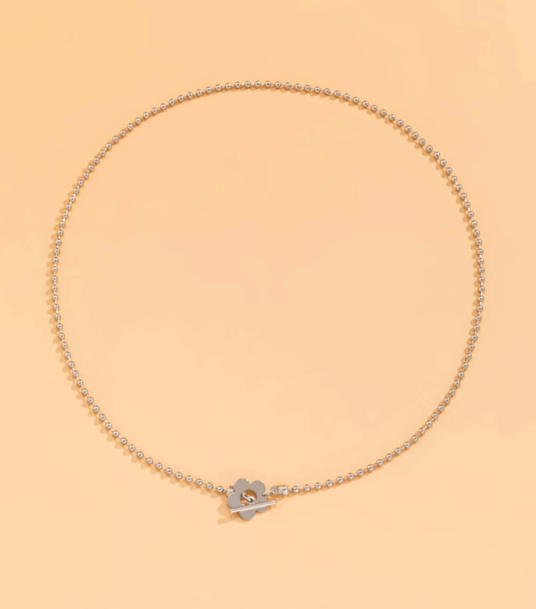 Flower Necklace - Silver