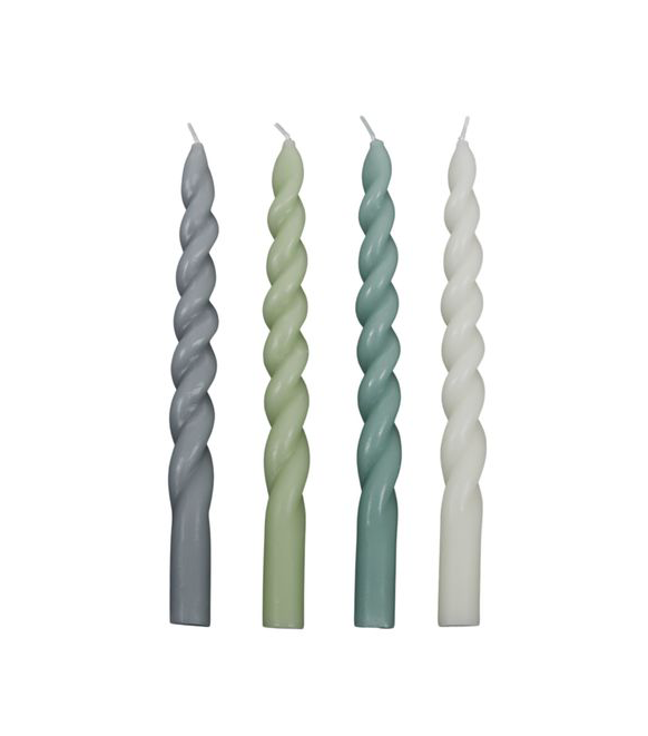 Twisted Candles - Set of 4