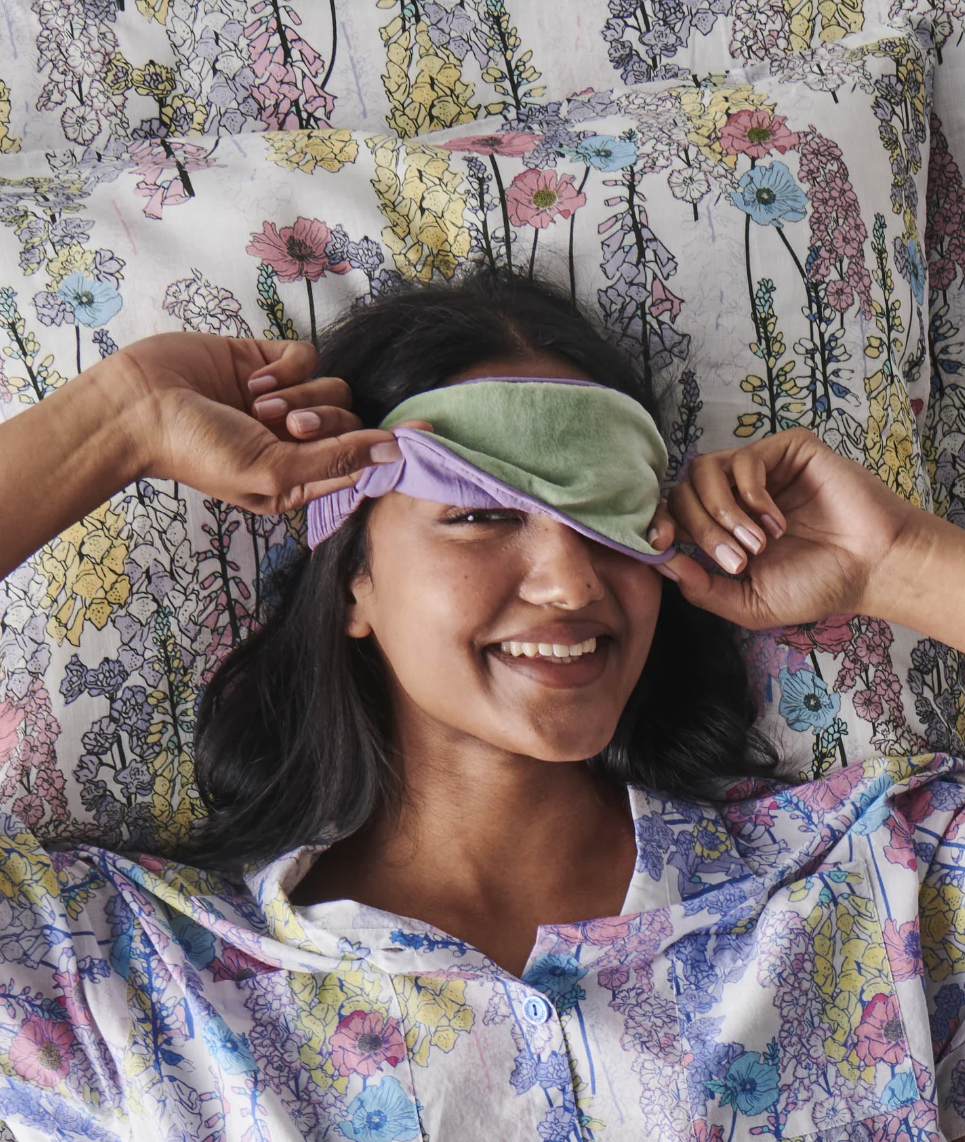 Kip & Co - Velvet Eye Mask - Meadow – Inspo home