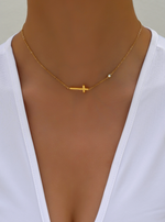 Load image into Gallery viewer, Cross &amp; Crystal Necklace
