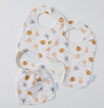 Load image into Gallery viewer, Animal Faces Muslin Bib Set
