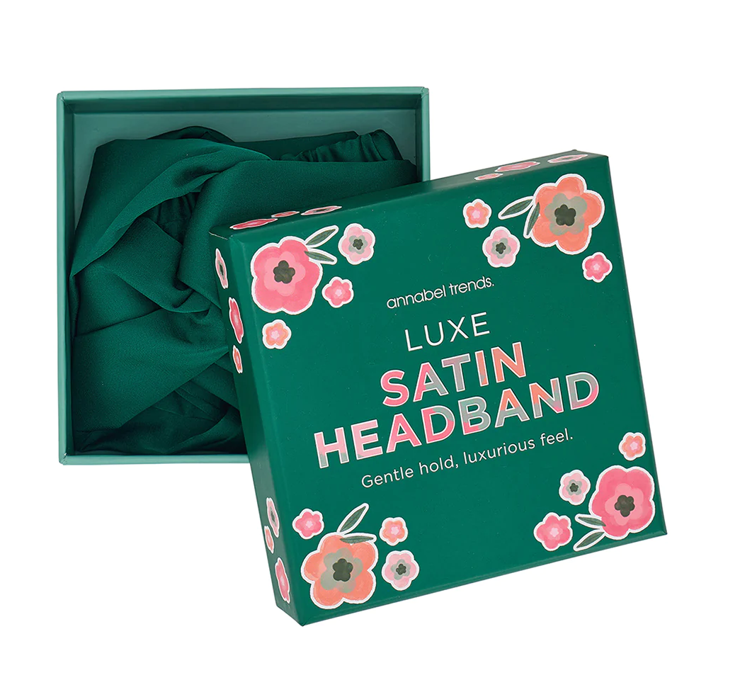 Luxe Satin Headband - Emerald