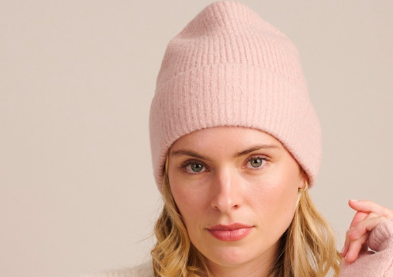 Knit Beanie - Blush