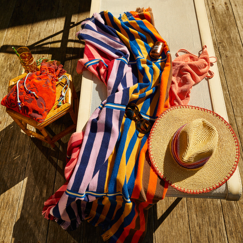 Sage and Clare - Chiara Bath Sheet - Azure