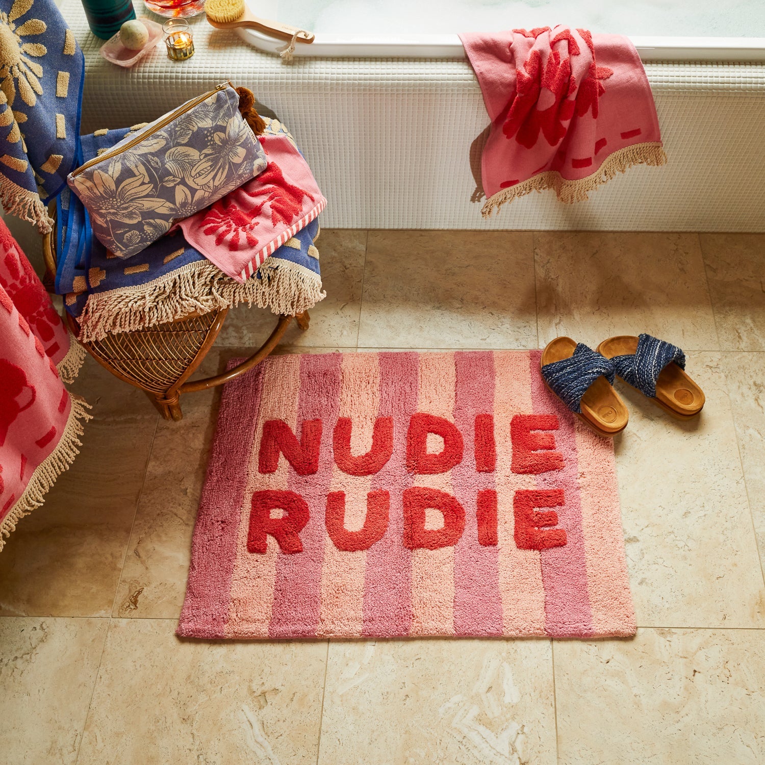 Sage and Clare - Ira Nudie Bath Mat - Posy