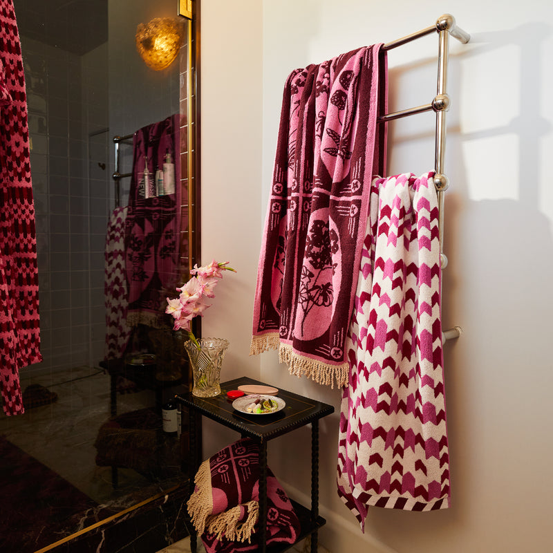 Sage and Clare - Gigi Bath Sheet - Cosmo Pink