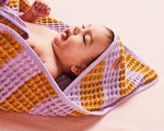 Load image into Gallery viewer, Kip &amp; Co - Baby Towel - Lilac Mustard Waffle
