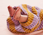 Load image into Gallery viewer, Kip &amp; Co - Baby Towel - Lilac Mustard Waffle
