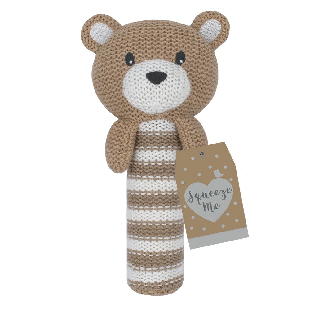 Knitted Squeaker -  Brody Bear
