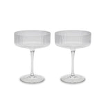 Load image into Gallery viewer, Sage &amp; Cooper - Hazel Ribbed Coupe Glasses - Set of 2
