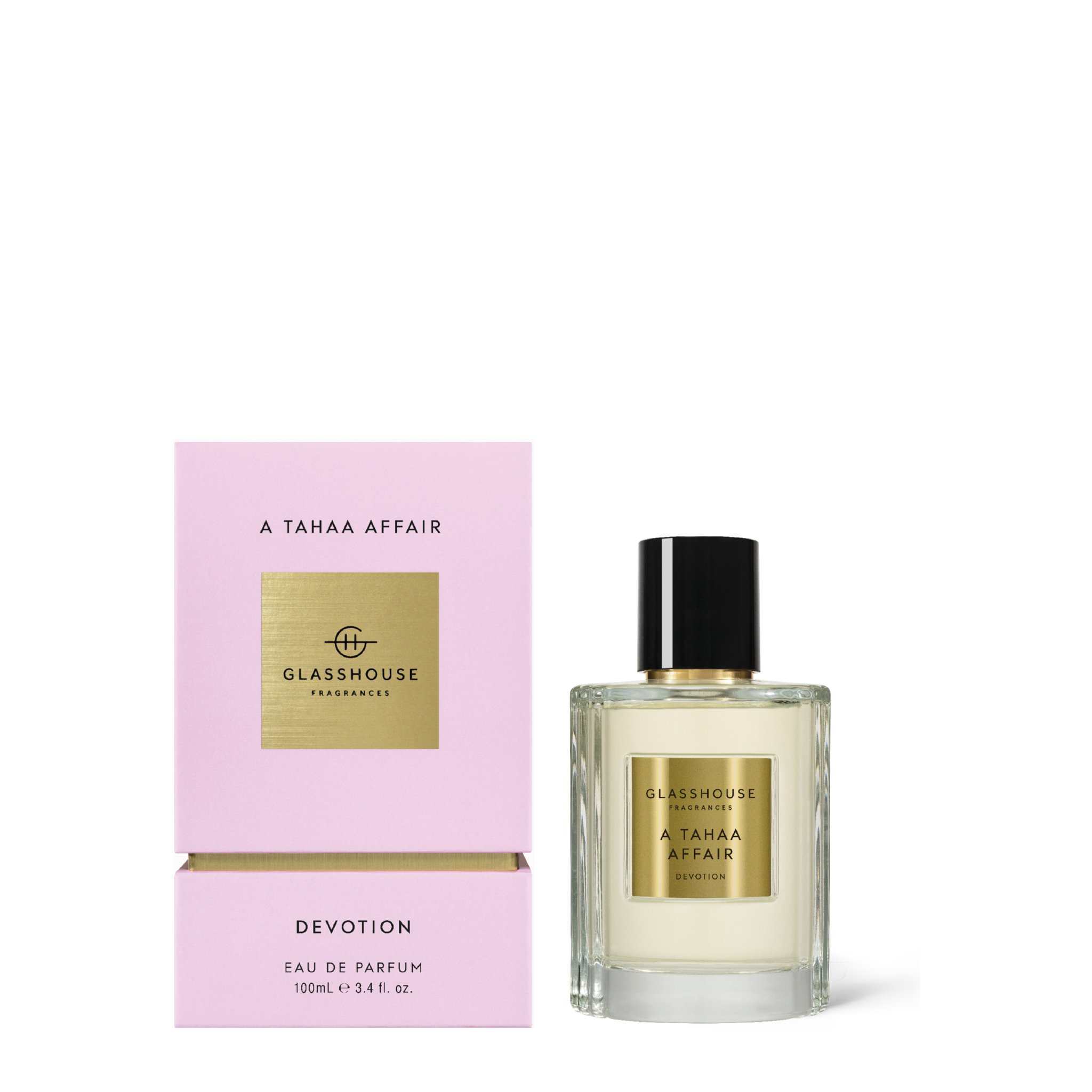 Glasshouse Fragrances 100ml Eau de Parfum - A TAHAA AFFAIR DEVOTION - Butterscotch Caramel & Jasmine