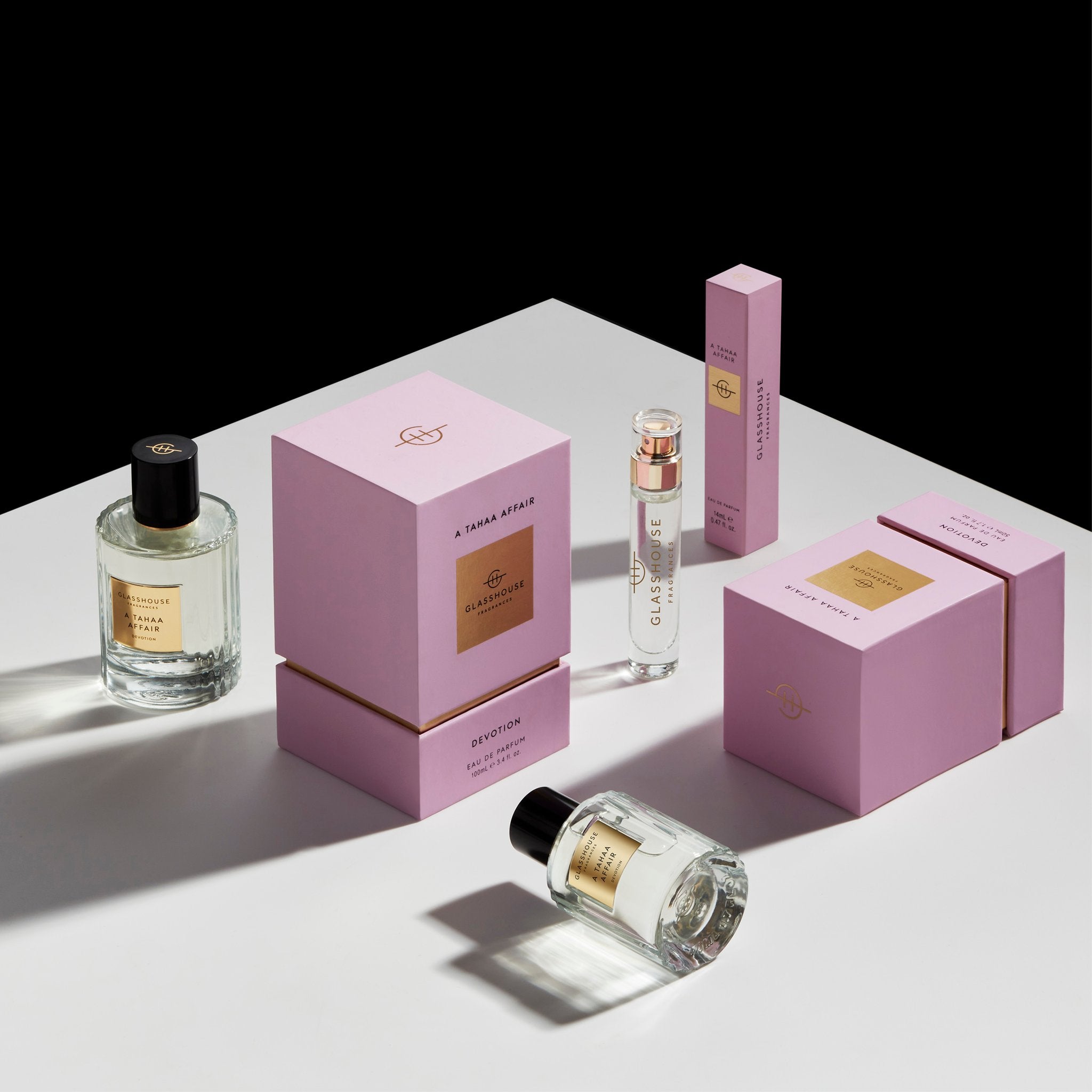 Glasshouse Fragrances 14ml Eau de Parfum - A TAHAA AFFAIR DEVOTION - Butterscotch Caramel & Jasmine