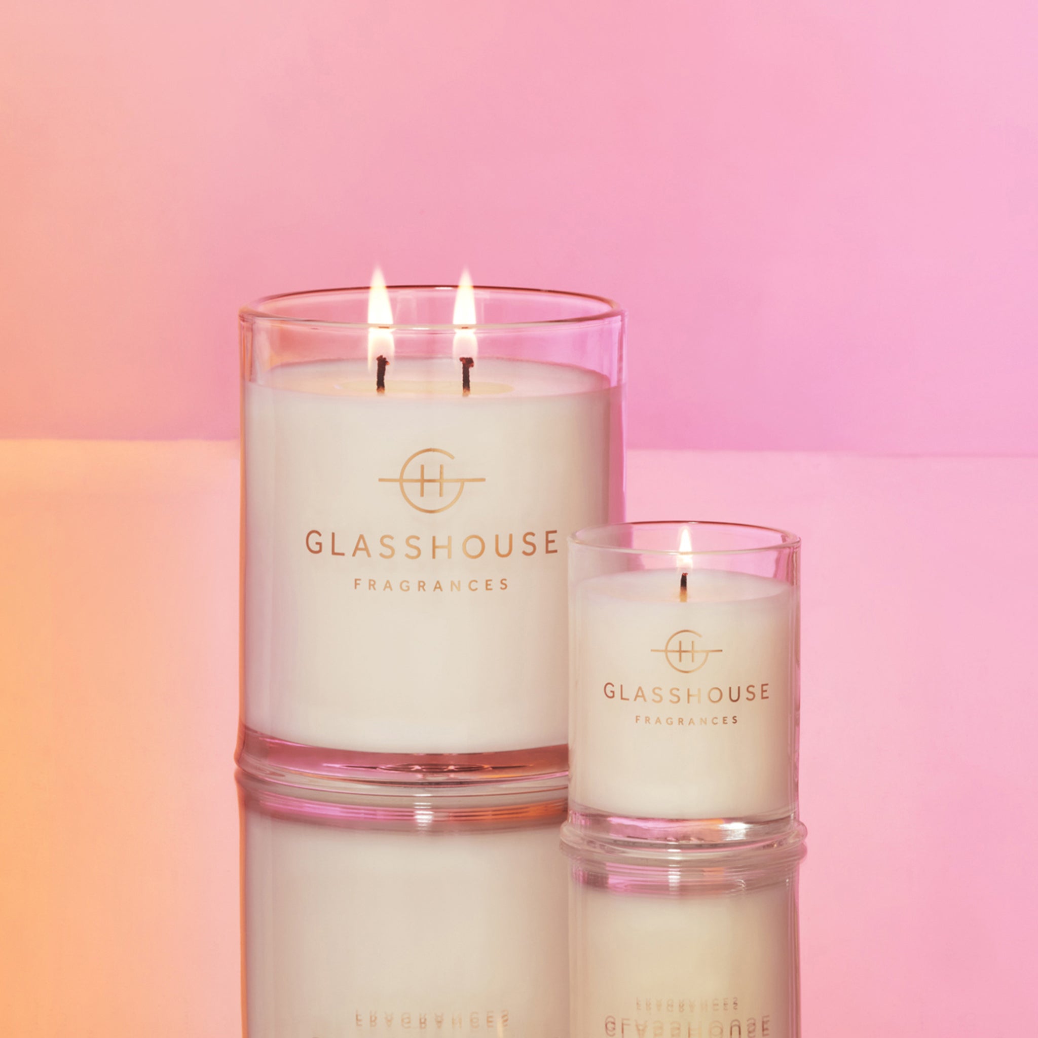 Glasshouse Fragrances 60g Soy Candle - SUNSETS IN CAPRI - White Peach & Sea Breeze