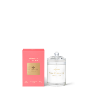 Glasshouse Fragrances 60g Soy Candle - FOREVER FLORENCE - Wild Peonies & Lily