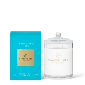 Glasshouse Fragrances 380g Soy Candle - MELBOURNE MUSE - Coffee Flower & Vanilla