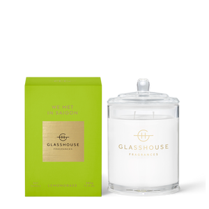 Glasshouse Fragrances 380g Soy Candle - WE MET IN SAIGON - Lemongrass