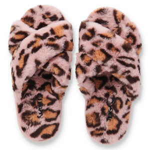 Kip & Co - Pink Cheetah Adult Slippers
