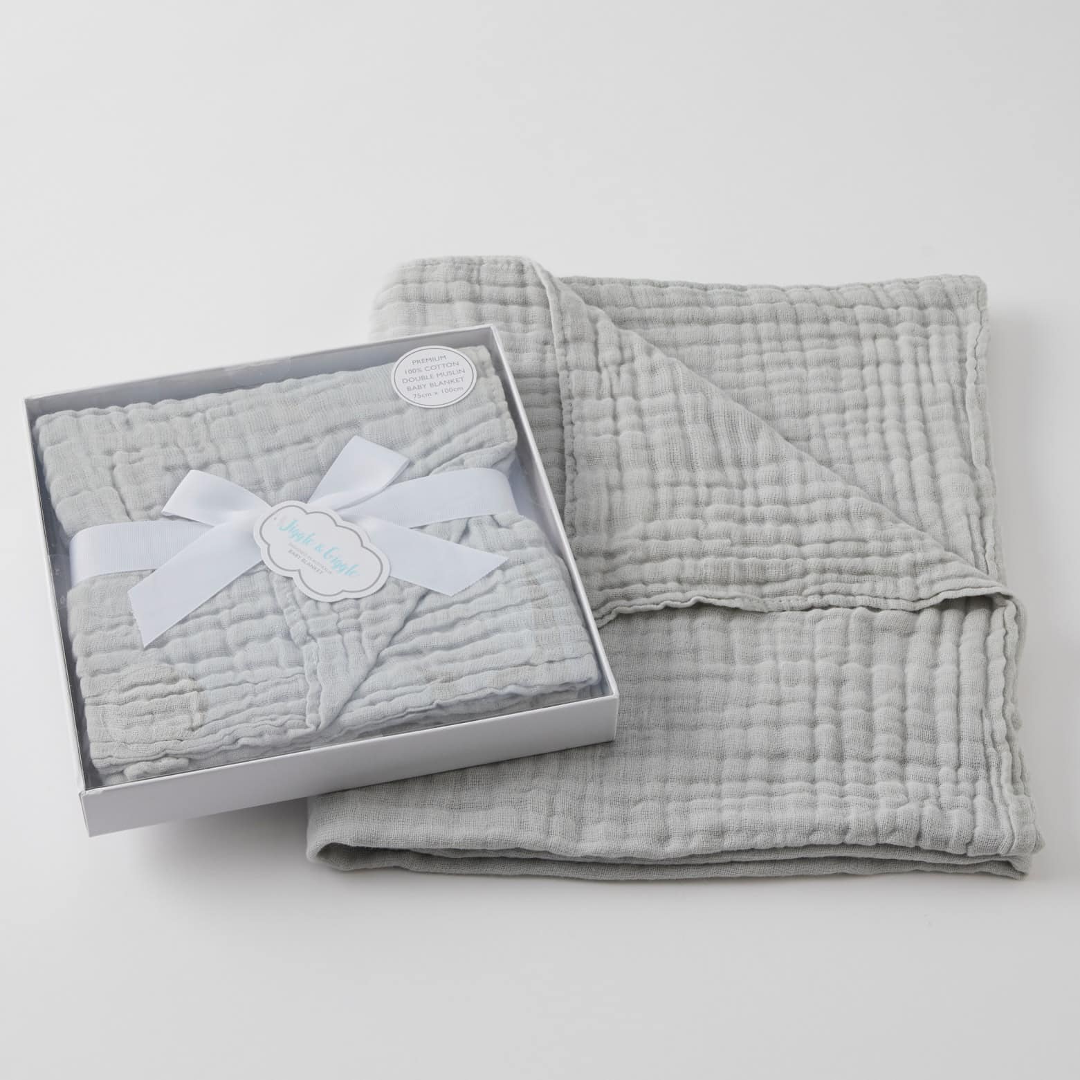 Double Muslin Cotton Blanket - Grey