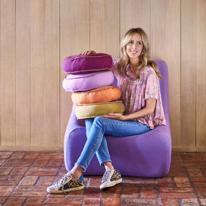 Sage and Clare - Rylie Round Cushion - Grape