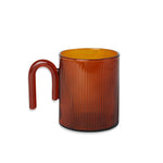 Load image into Gallery viewer, Sage &amp; Cooper - Archer Ribbed Glass Cup - Amber/Amber
