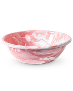 Kip & Co - Enamel Salad Bowl - Pink Marble