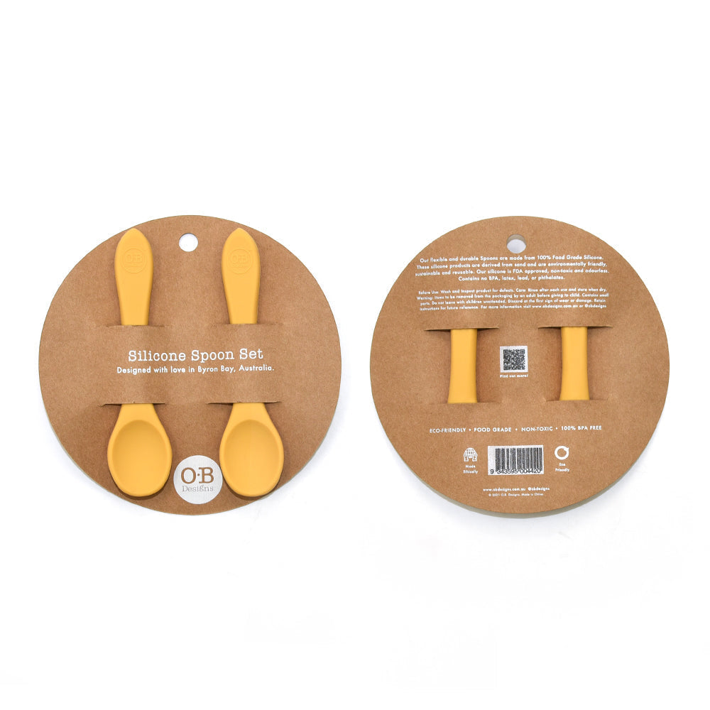 O.B Designs - Pack of 2 Silicone Spoons - Guava