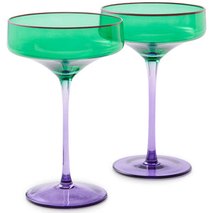 Kip & Co - Jaded Coupe Glass - Set of 2