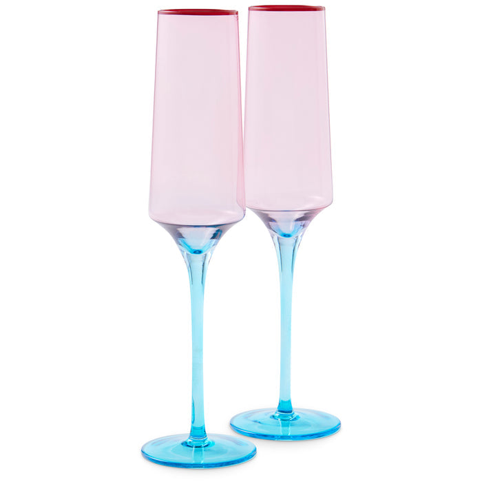 Kip & Co - Rose With A Twist Champagne Glass - Set of 2
