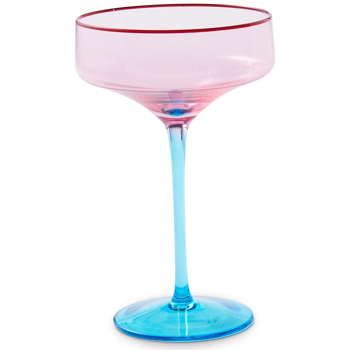 Kip & Co - Rose With A Twist Coupe Glass - Set of 2